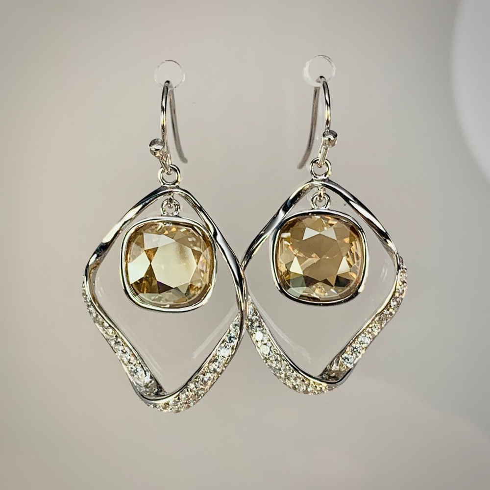 925 Sterling Silver Champagne Earrings